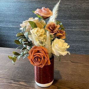 Blush, Mauve & Terracotta Floral Centerpiece